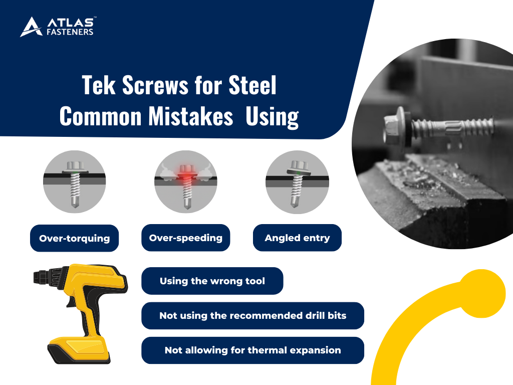 Tek Screws for Steel & Wood to Metal: Common Installation Mistakes